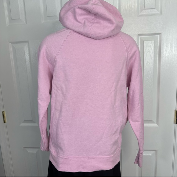 CHAMPION sweatshirt HOODED long sleeves Athletic wear BUBBLE GUM PINK grey M - Picture 4 of 8